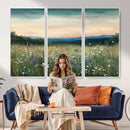 Wildflower Meadow Oil Painting Canvas — Daisy Lavender