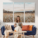 Neutral Wildflower Field Canvas Wall Art — Beige Earth Tone by MyGreatCanvas | Canvas Wall Art Prints | Photo Prints & Wall Decor