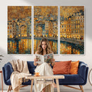 Gustav Klimt Golden Cityscape Wall Art Canvas Print, Framed by MyGreatCanvas | Canvas Wall Art Prints | Photo Prints & Wall Decor