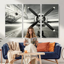 Vintage Airplane Wall Art Canvas Print, Black and White by MyGreatCanvas | Canvas Wall Art Prints | Photo Prints & Wall Decor