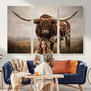 Texas Longhorn Canvas Wall Art Western Bull Desert Moody by MyGreatCanvas | Canvas Wall Art Prints | Photo Prints & Wall Decor