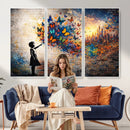Banksy Girl Wall Art Canvas Print for Living Room Decor by MyGreatCanvas | Canvas Wall Art Prints | Photo Prints & Wall Decor