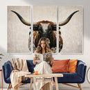 Texas Longhorn Canvas Wall Art Western Bull Desert Moody by MyGreatCanvas | Canvas Wall Art Prints | Photo Prints & Wall Decor