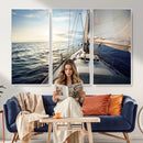 Sailboat Wall Art Canvas Print, Ocean Sunset Sailing Framed by MyGreatCanvas | Canvas Wall Art Prints | Photo Prints & Wall Decor