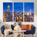 Charlotte Skyline Canvas Wall Art Print – North Carolina Cityscape Photography Print by MyGreatCanvas | Canvas Wall Art Prints | Photo Prints & Wall Decor