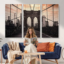 Brooklyn Bridge Canvas Wall Art, New York City Skyline Photography Print, NYC Landmark Urban Decor Artwork by MyGreatCanvas | Canvas Wall Art Prints | Photo Prints & Wall Decor