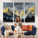 Abstract Mountain Wall Art Canvas Print Modern Landscape Painting Print