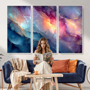 Colorful Abstract Canvas Wall Art Print, Vibrant Popup Color Art Print