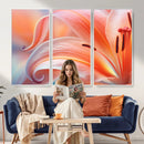 Peach Lily Canvas Wall Art, Coral Pink Flower Macro Photo Print, Botanical Bedroom Decor, Soft Floral Photography, Living Room Wall Art by MyGreatCanvas | Canvas Wall Art Prints | Photo Prints & Wall Decor