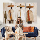 Mexican Wall Art Canvas Print, Southwestern Sombrero Poncho Painting, Neutral Earthy Boho Decor, Fiesta Living Room Art, Impasto Style Print by MyGreatCanvas | Canvas Wall Art Prints | Photo Prints & Wall Decor