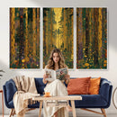 Gustav Klimt Style Forest Canvas Wall Art, Golden Forest Path Floral Art Nouveau Print, Enchanted Woodland Decor by MyGreatCanvas | Canvas Wall Art Prints | Photo Prints & Wall Decor