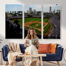 Chicago Cubs Baseball Team Print - Wrigley Field Stadium