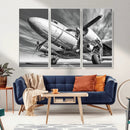 Vintage Airplane on Runway Canvas Print by MyGreatCanvas | Canvas Wall Art Prints | Photo Prints & Wall Decor