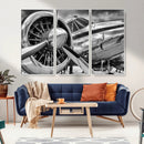 Vintage Antique Airplane Wall Art Canvas Print