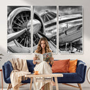 Vintage Antique Airplane Wall Art Canvas Print