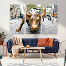Charging Bull Wall Art Canvas Print