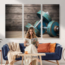Dambell and Sport Wall Art Canvas Print