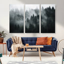 Foggy Forest Wall Art Canvas Print | 3 Panel Large Misty by MyGreatCanvas | Canvas Wall Art Prints | Photo Prints & Wall Decor