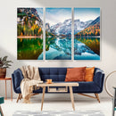 Spectacular autumn view of Braies Lake Wall Art Canvas Print by MyGreatCanvas | Canvas Wall Art Prints | Photo Prints & Wall Decor
