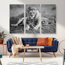 King Forest Lion Wall Art Canvas Print – Framed Majestic by MyGreatCanvas | Canvas Wall Art Prints | Photo Prints & Wall Decor