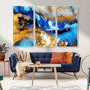 Blue Orange Marble Fluid Effect Canvas Wall Art Print by MyGreatCanvas | Canvas Wall Art Prints | Photo Prints & Wall Decor