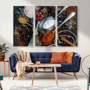 Spices and Seasonings Canvas Wall Art – Colorful Triptych by MyGreatCanvas | Canvas Wall Art Prints | Photo Prints & Wall Decor