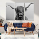 Texas Cow Wall Art Canvas, Texas Longhorn Cattle Canvas by MyGreatCanvas | Canvas Wall Art Prints | Photo Prints & Wall Decor