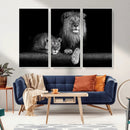 Lion Family Wall Art Canvas Print – Framed Majestic Wildlife by MyGreatCanvas | Canvas Wall Art Prints | Photo Prints & Wall Decor