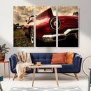 Red Classic Car Wall Art Canvas Print