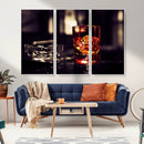 Whiskey and Cigar Canvas – Luxurious Wall Art for Home or