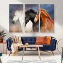 Animal Wall Art Three Horses Farmhouse Art Canvas, Framed by MyGreatCanvas | Canvas Wall Art Prints | Photo Prints & Wall Decor