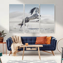 Prancing Horse Desert Large Wall Art Canvas Print – Majestic