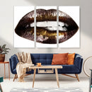 Close Up Lips Wall Art Canvas Print