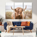 Scottish Serene Highland Cow Canvas Wall Art – Serene