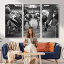 American Football Wall Art Canvas Print Framed Stadium Sport