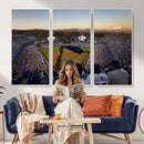 Dodger Stadium Sunset Game Triple Canvas Wall Art - Los