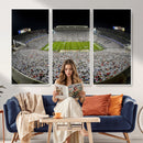 Beaver Stadium Night Game Triple Canvas Wall Art - Penn