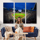 Truist Park Night Game Canvas Art - Atlanta Braves Stadium