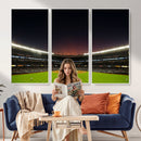 Yankee Stadium Night Game Triple Canvas, Yankee Stadium