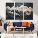Mountain Wall Art – Modern Geometric Landscape Canvas Print,
