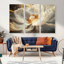 Gold Floral Wall Art Canvas Print, Framed Modern Flower Art by MyGreatCanvas | Canvas Wall Art Prints | Photo Prints & Wall Decor