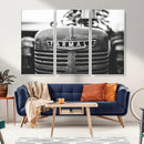 Vintage Farmall Tractor Wall Art Canvas Print, Rustic