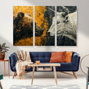 Bear and Bull Wall Art Canvas Print – Abstract Animal