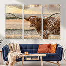 Texas Longhorn Wall Art Canvas Print, Rustic Ranch Decor, by MyGreatCanvas | Canvas Wall Art Prints | Photo Prints & Wall Decor