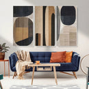 Abstract Minimalist Canvas Wall Art - Neutral Geometric