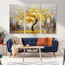 Golden Tree Canvas Print | Abstract Wall Art for Modern