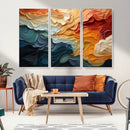 Blue Orange Abstract Wave Wall Art Canvas Print, Framed Blue by MyGreatCanvas | Canvas Wall Art Prints | Photo Prints & Wall Decor