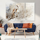 Barn Owl Wall Art | Watercolor Canvas Print | Perfect for