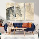 Abstract Horse Canvas Print | Modern Farmhouse Wall Art |