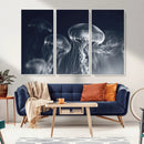 Jellyfish Wall Art Canvas Print, Modern Abstract Jellyfish